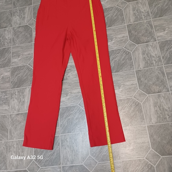 Rafaella Red Cropped Ankle Pants High-Waisted Size 10 - Picture 7 of 11
